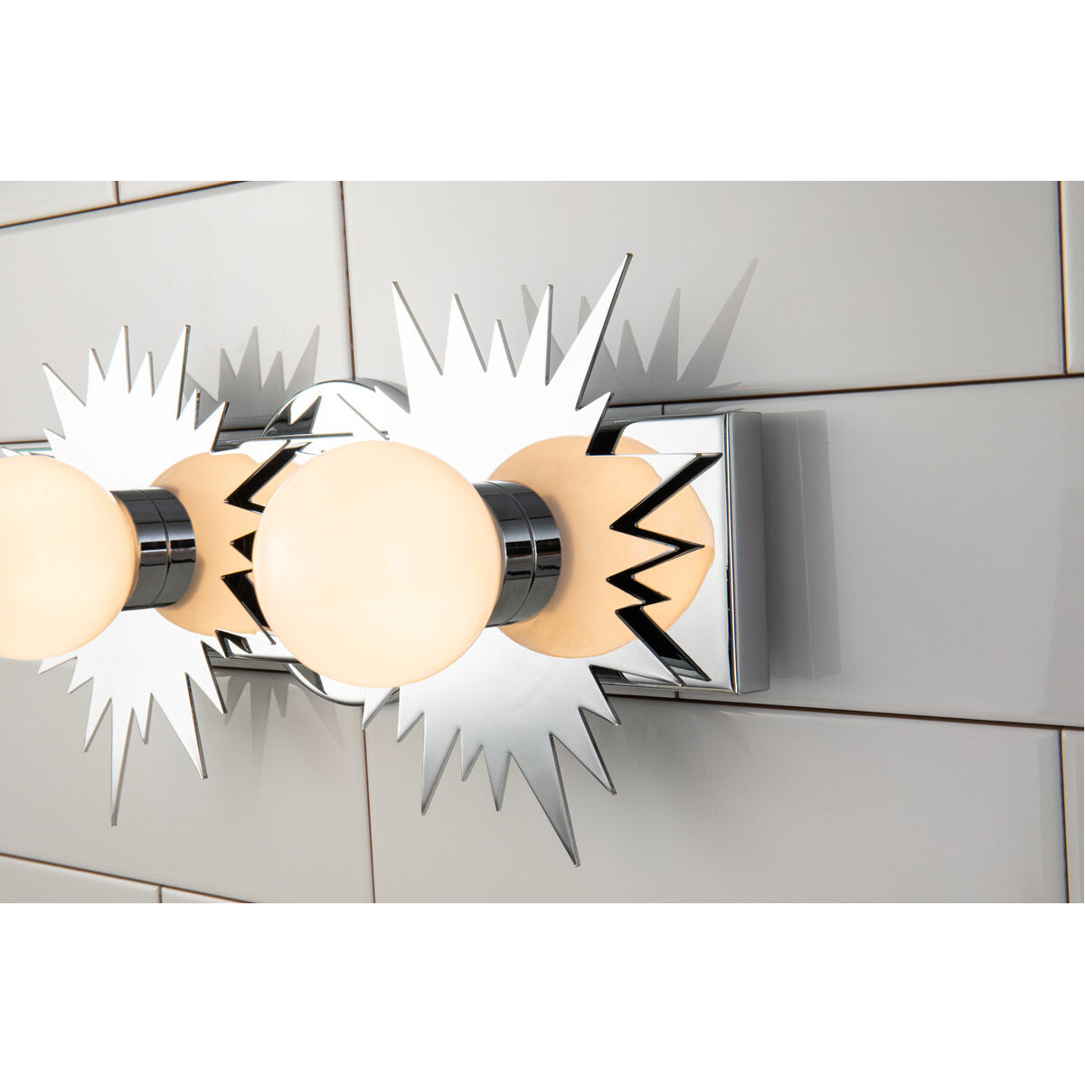 Soleil 2 Light 16 inch PC Bath Light Wall Light in Polished Chrome